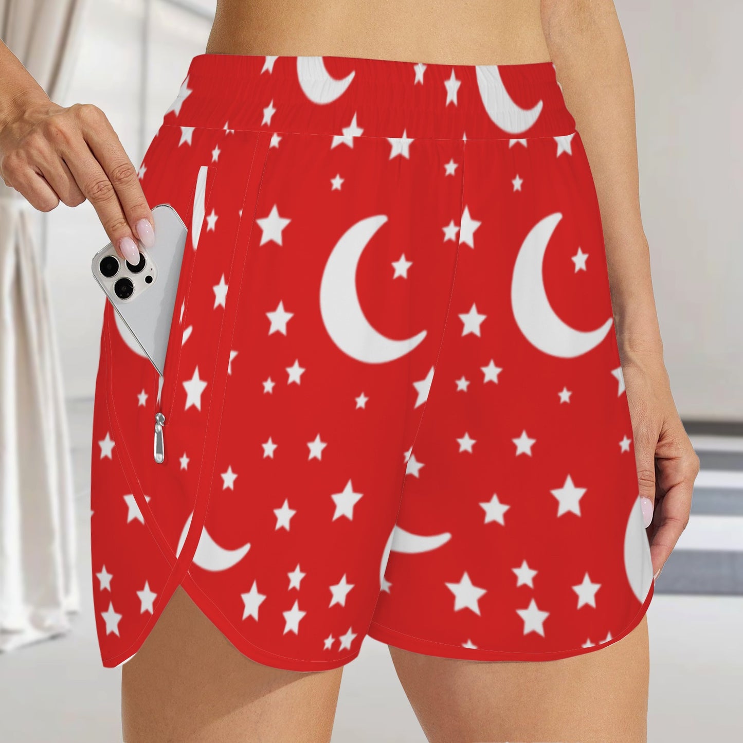sorcererred. running shorts