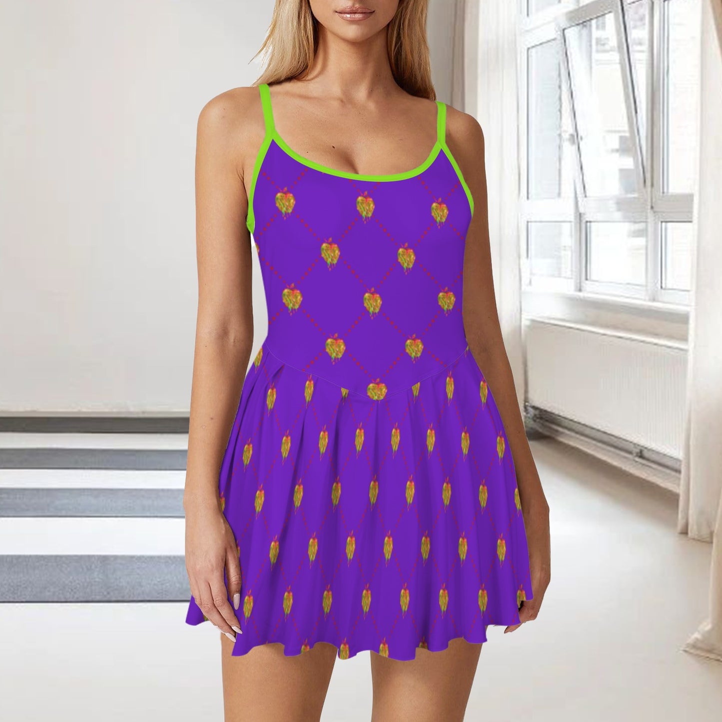 evilq. pleat with straps