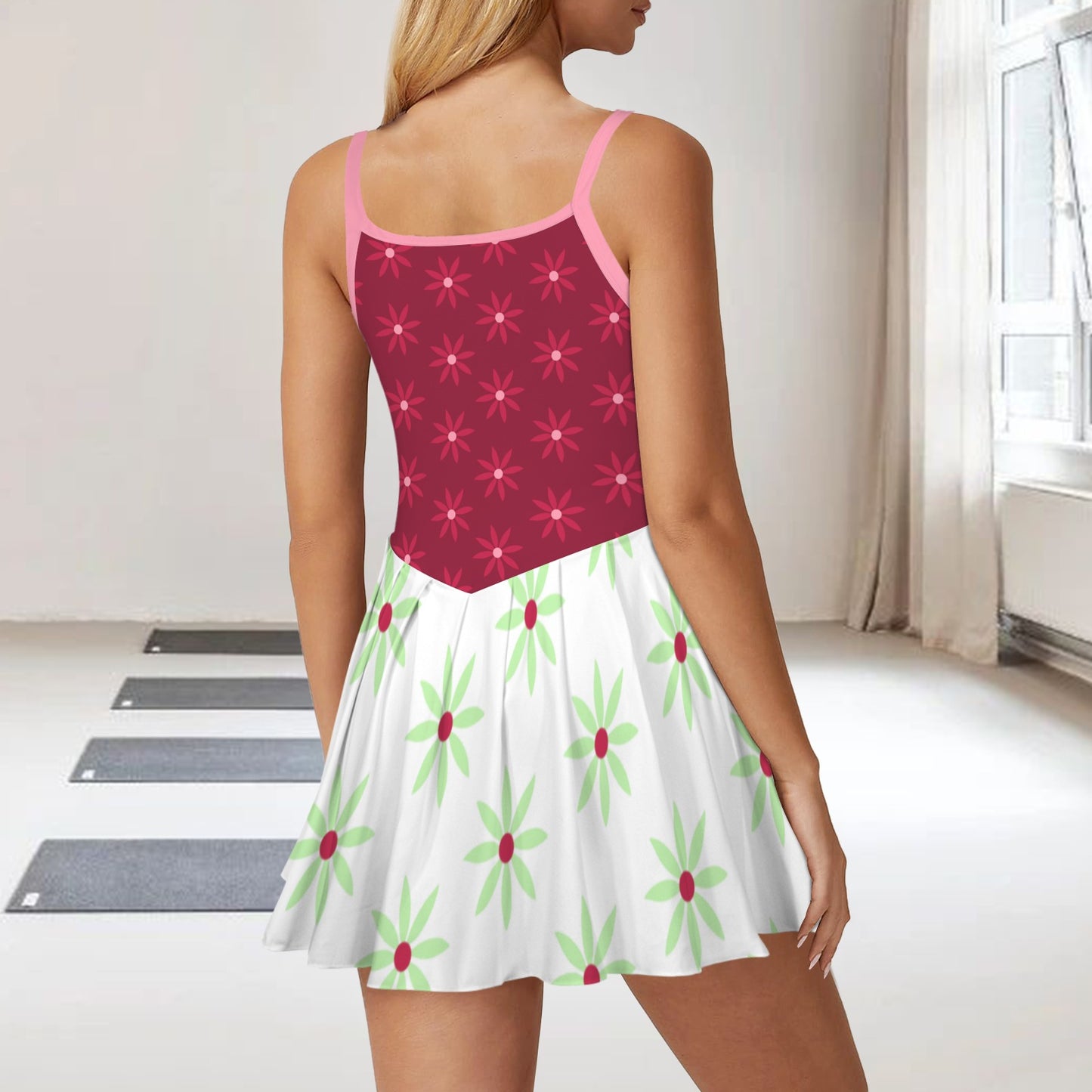 tightwaltop. pleat active dress