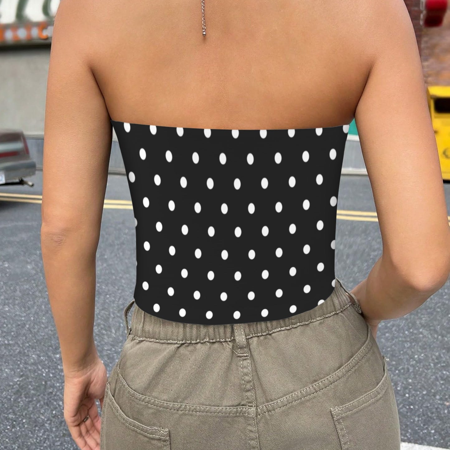 blackwhitedots. crop tube