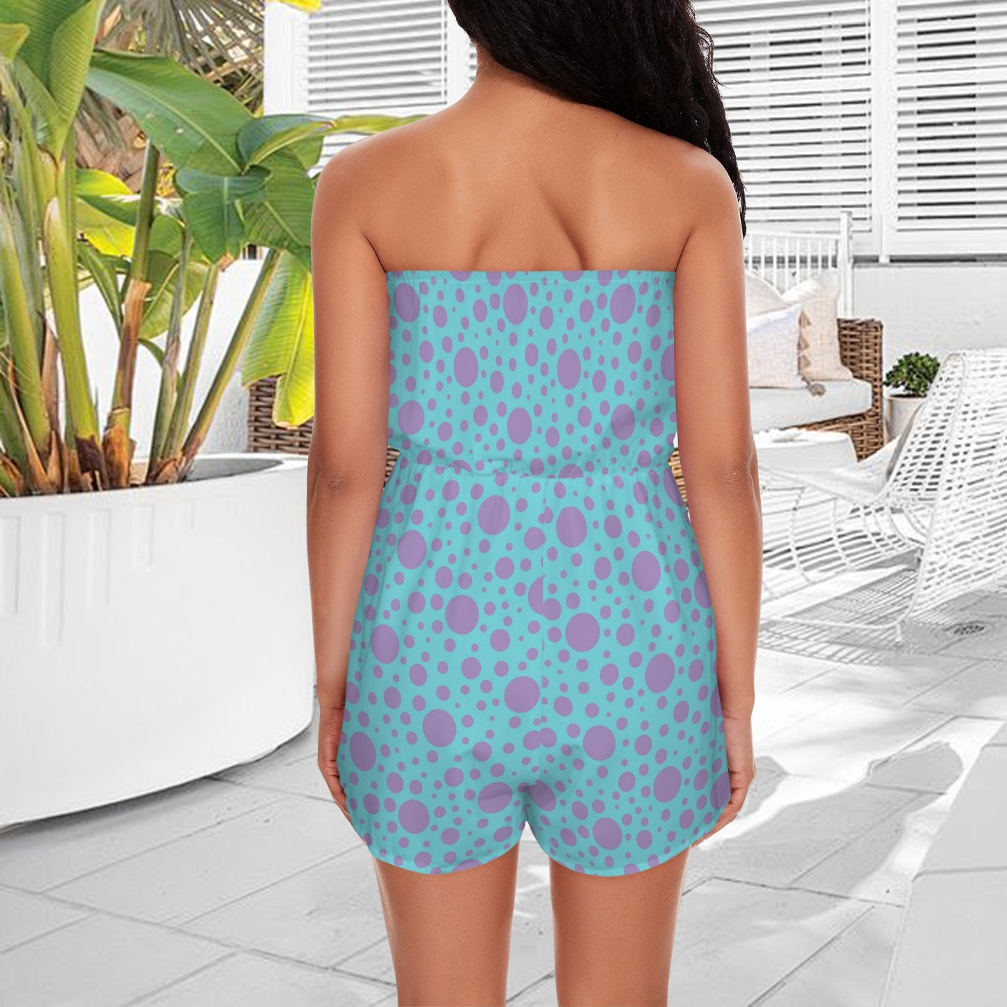 sullydots. strapless romper