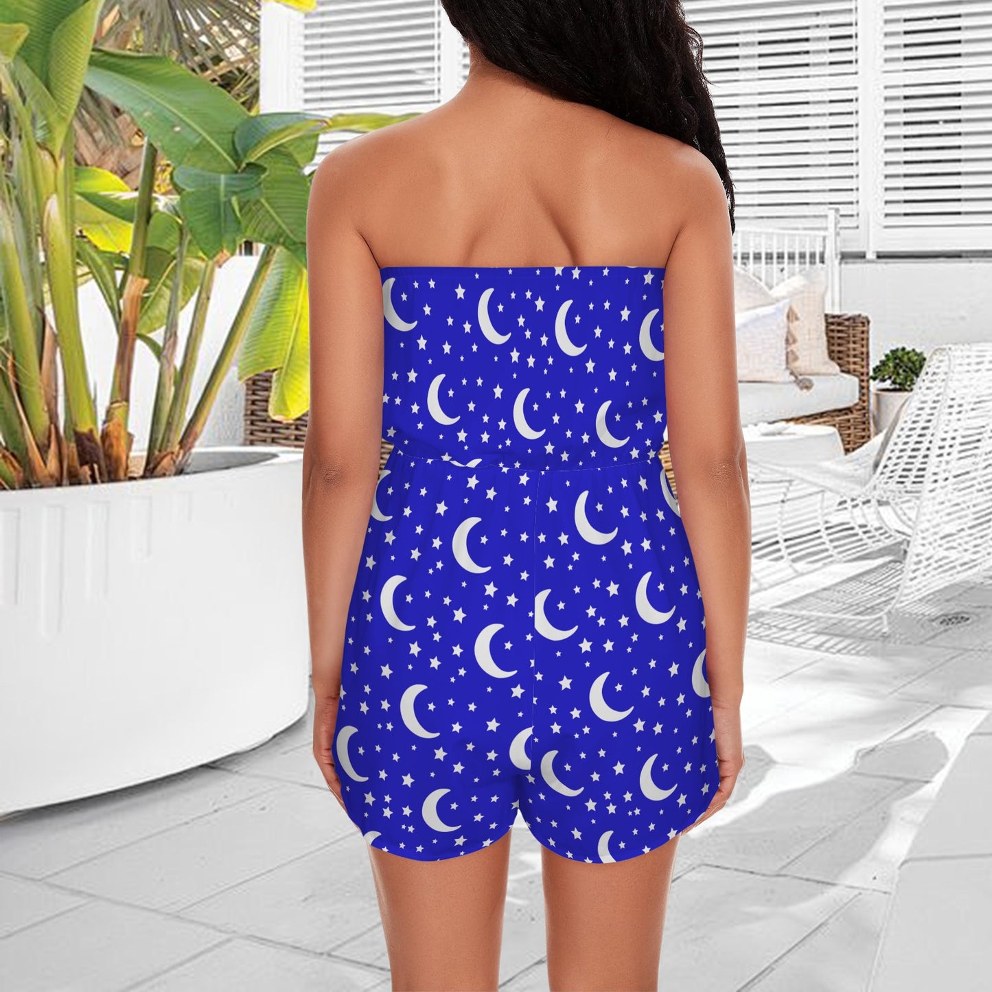 sorcererblue. strapless romper