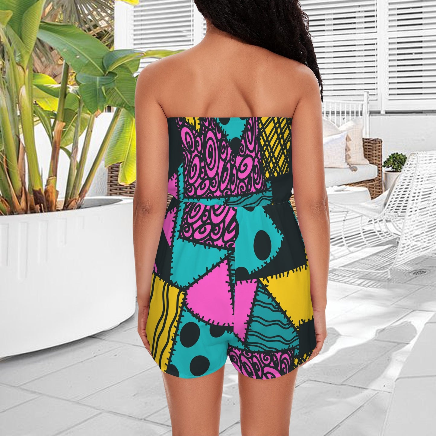 sallydress. strapless romper