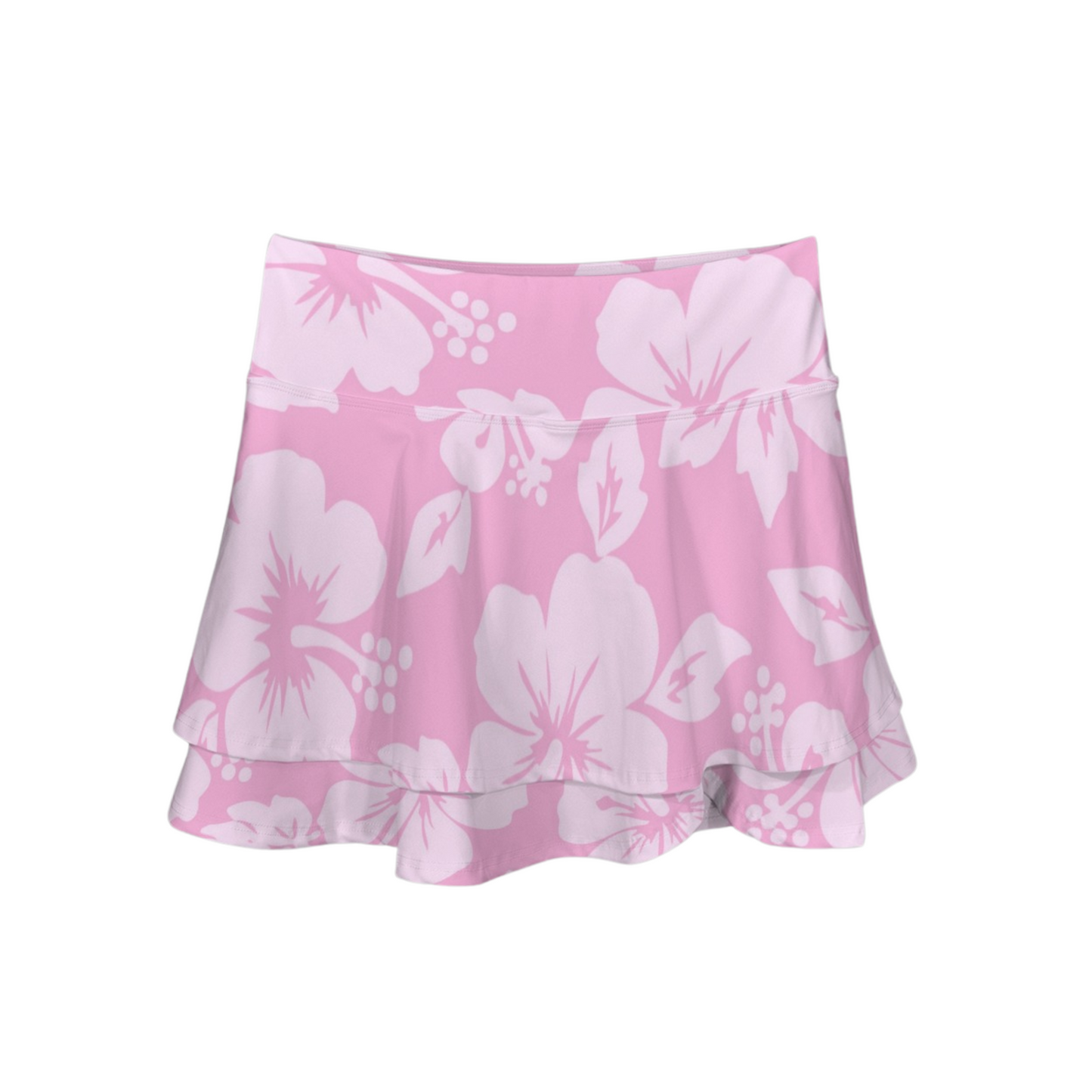 Ohana Hibiscus Ruffle Active Skort