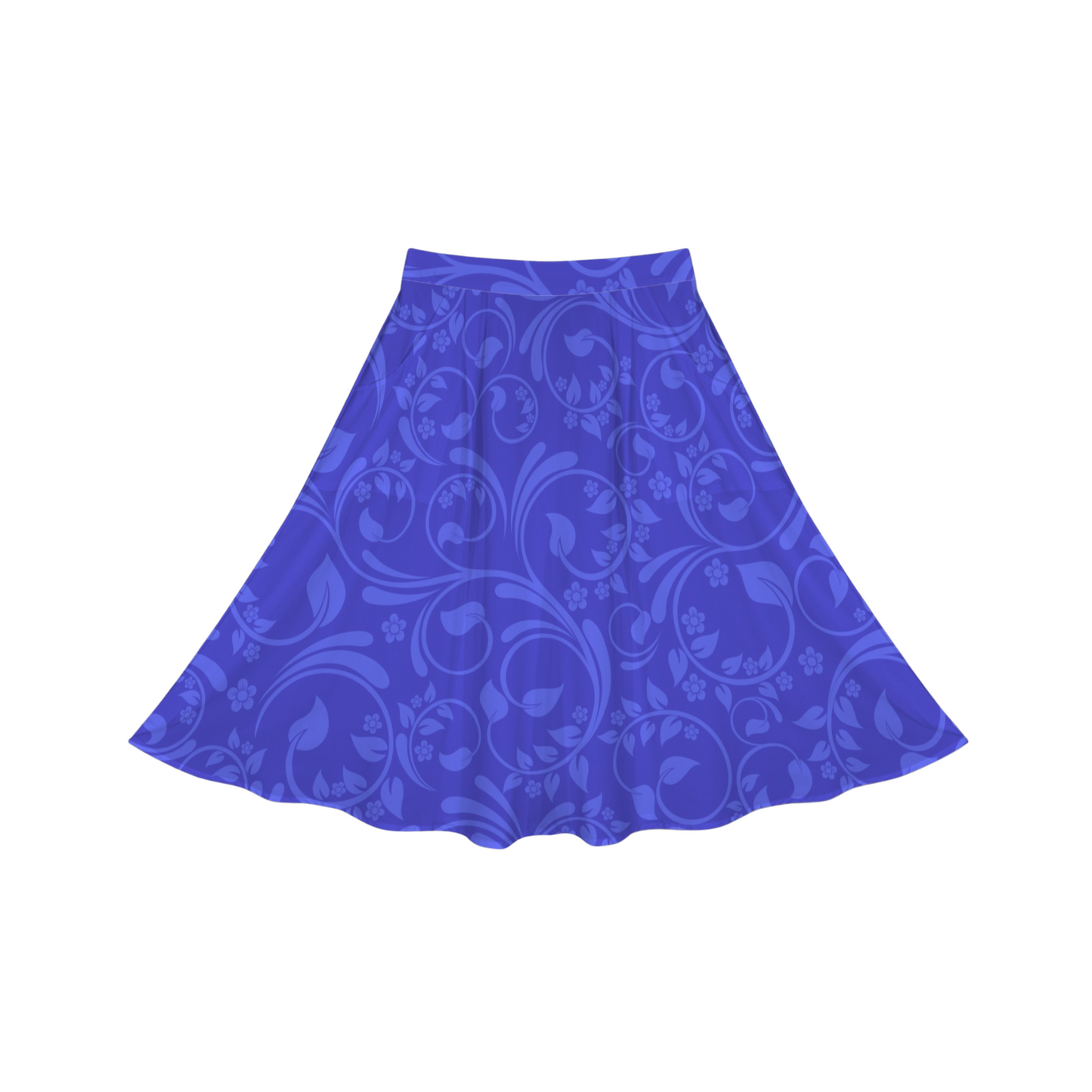 Anna Blue Swirl Midi Skirt