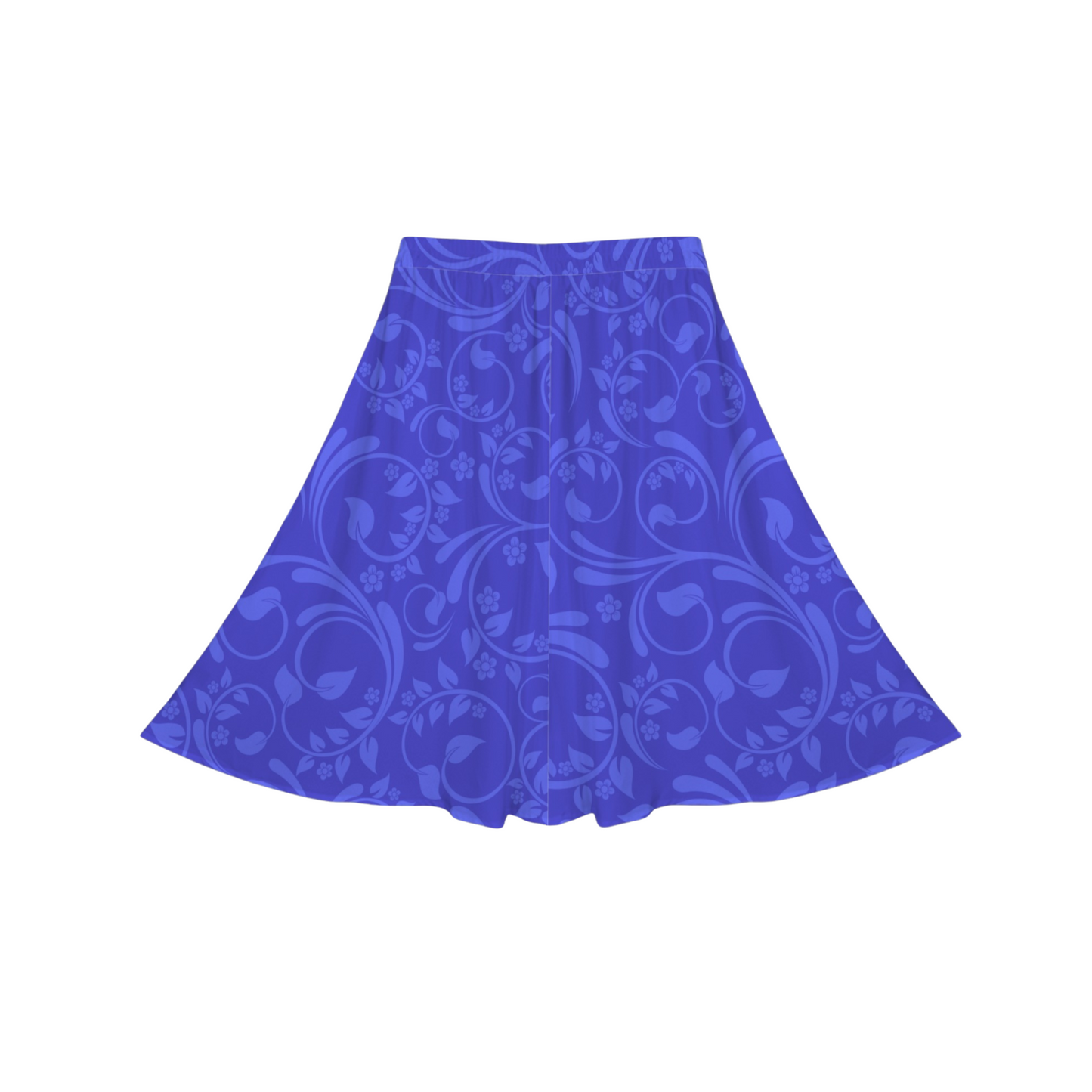 Anna Blue Swirl Midi Skirt