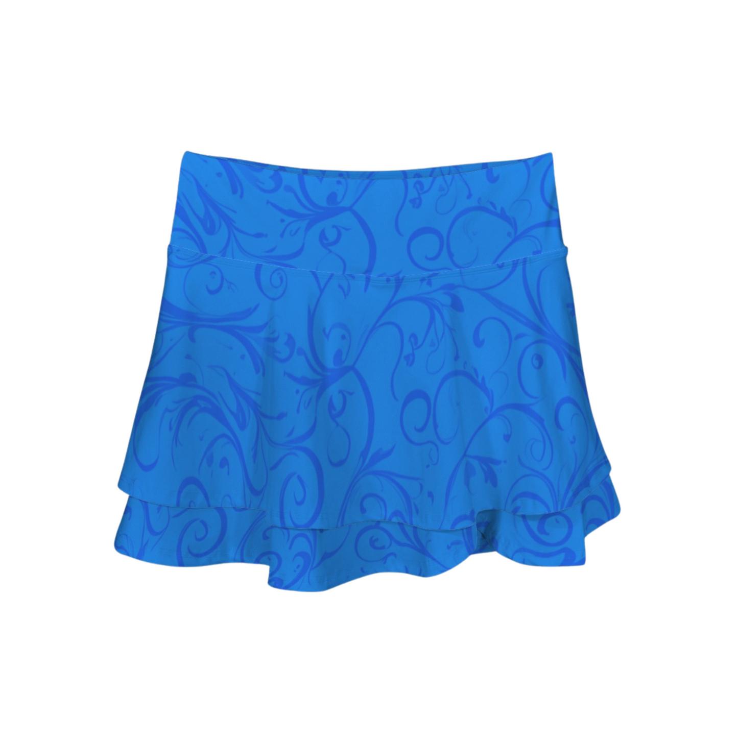 Aurora Swirl Ruffle Active Skort