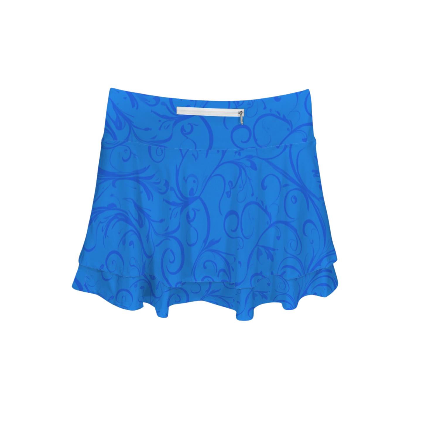 Aurora Swirl Ruffle Active Skort