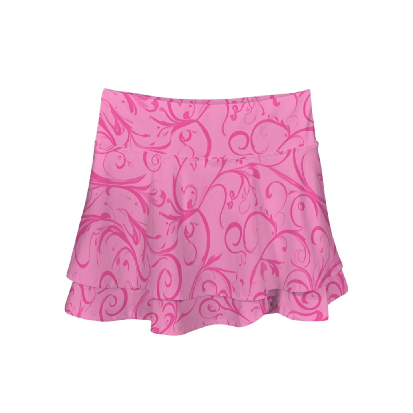 Aurora Swirl Ruffle Active Skort