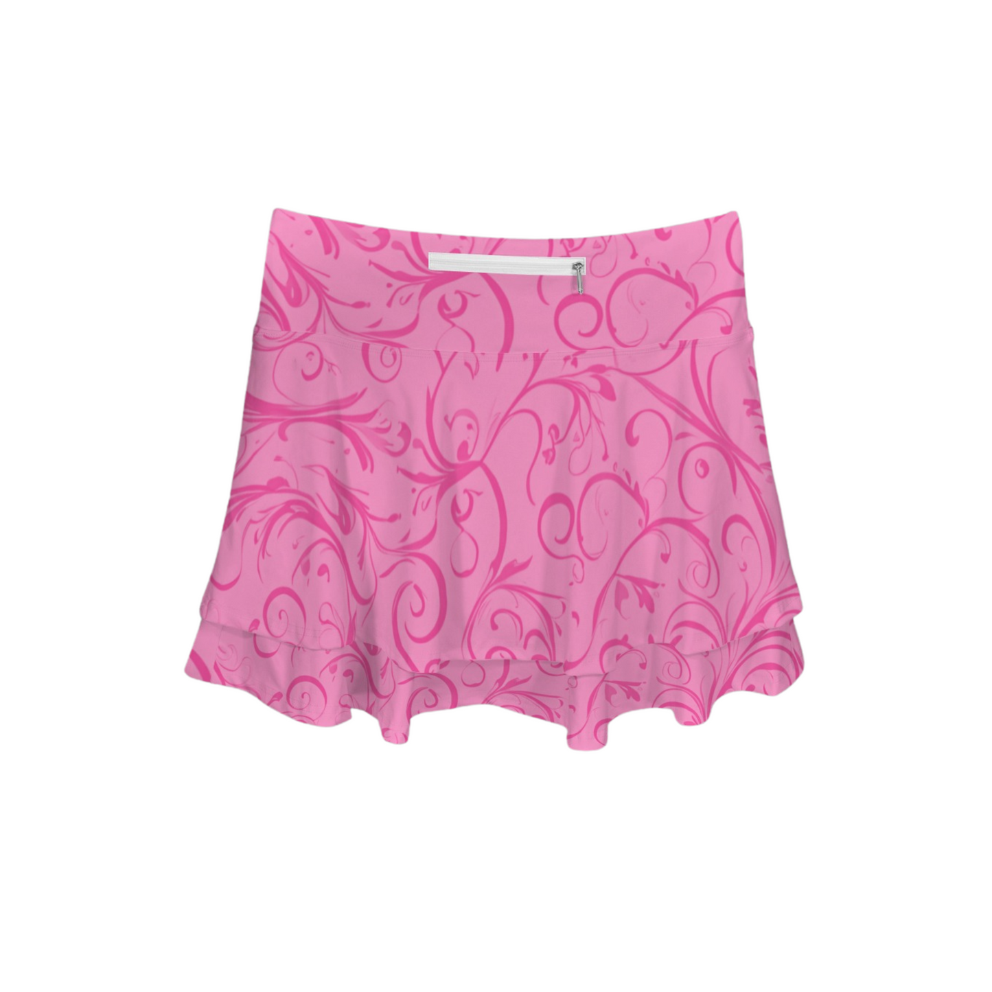 Aurora Swirl Ruffle Active Skort