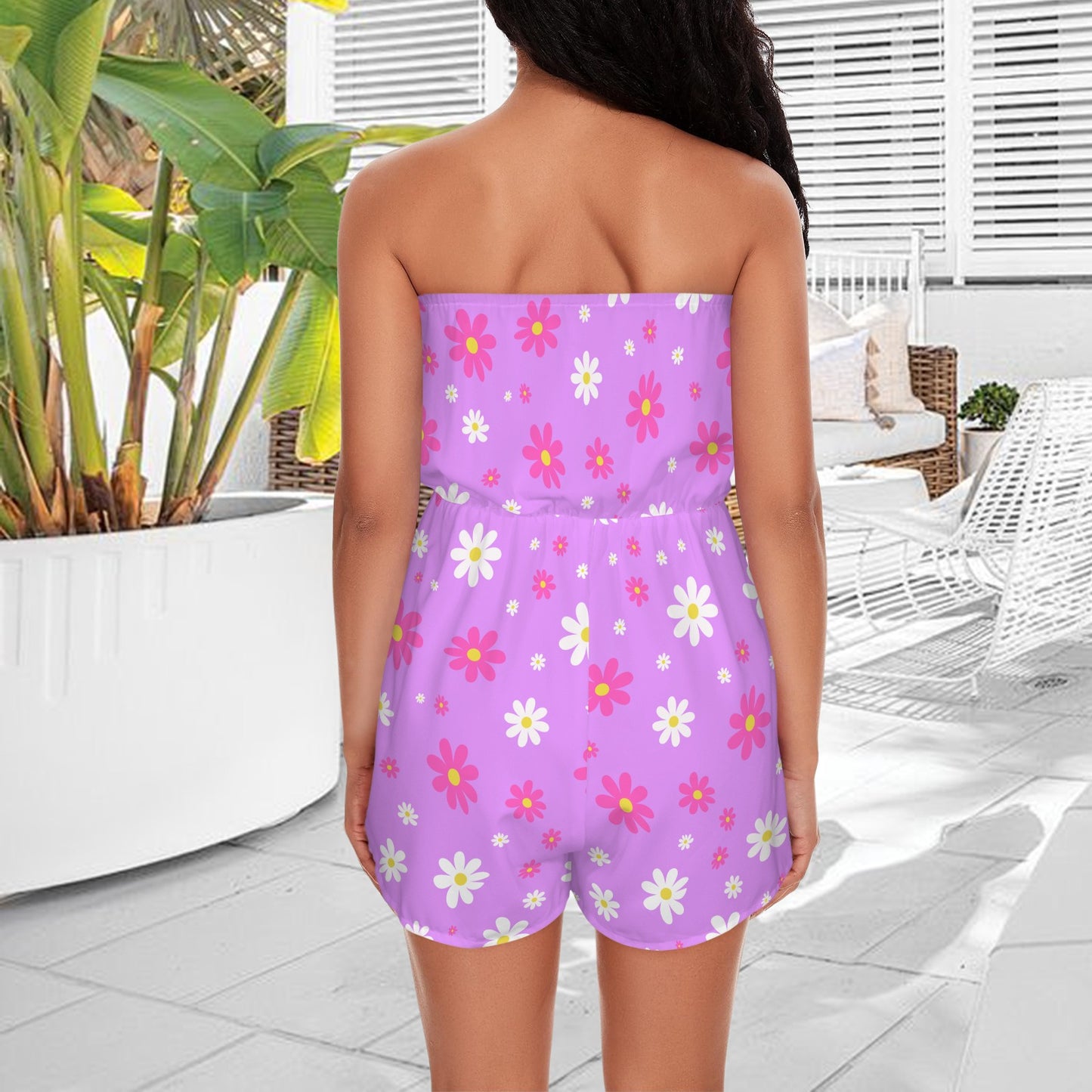 daisy. strapless romper