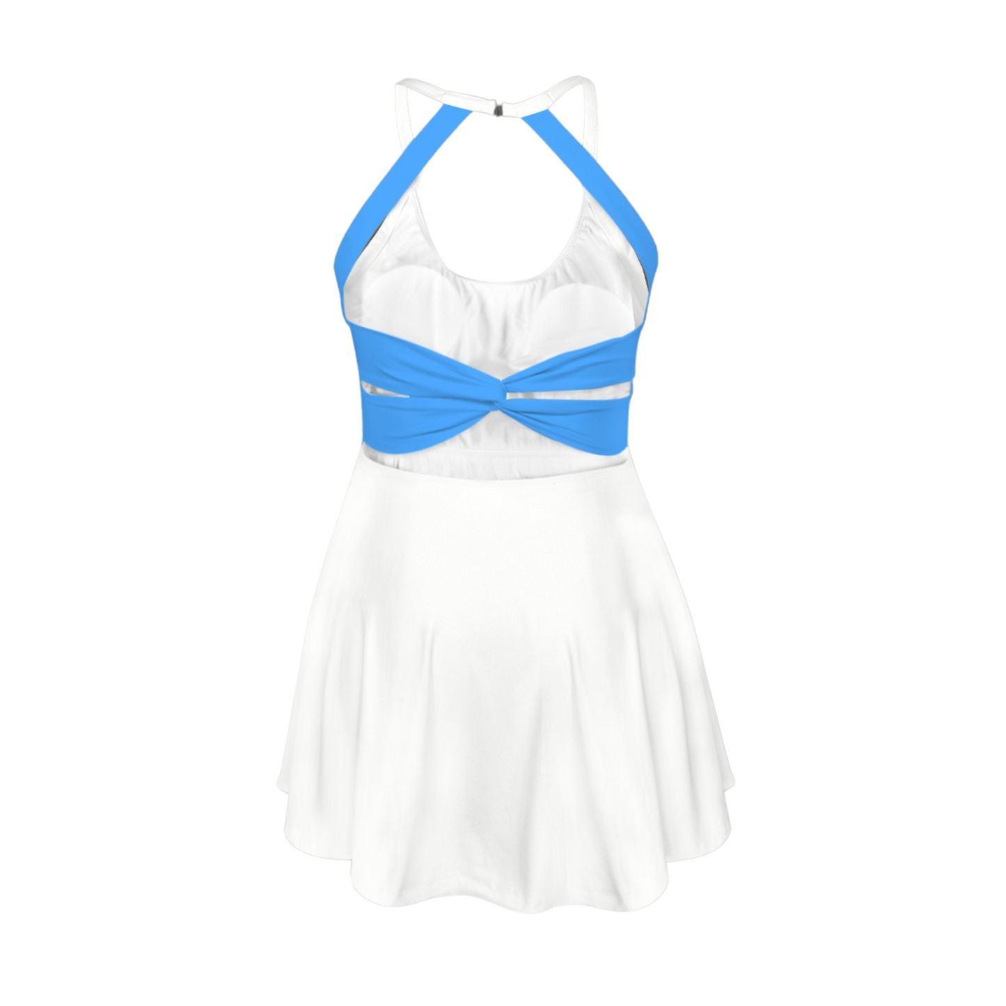 Belle Colorblock Open Back Flare Skirt Active Dress