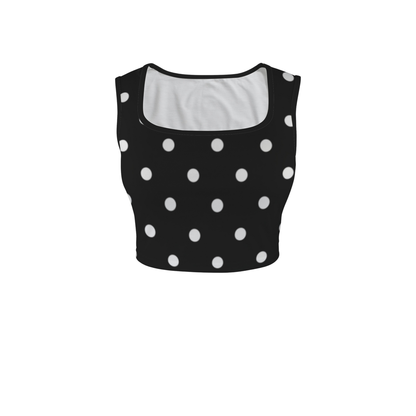 Minnie Dots Square Neck Crop Top