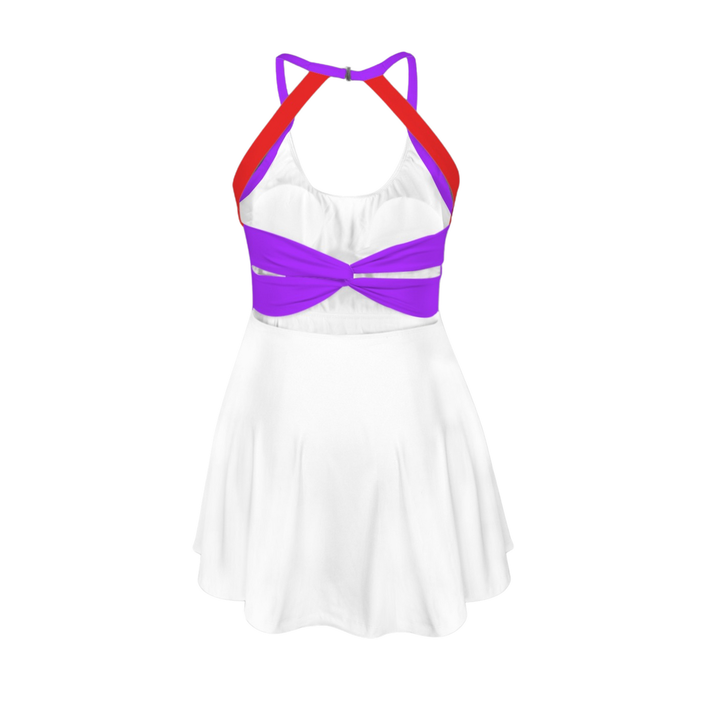 Buzz Colorblock Open Back Flare Skirt Active Dress