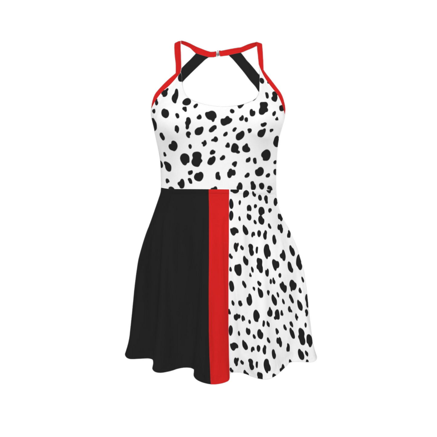 Cruel Ella Open Back Flare Skirt Active Dress
