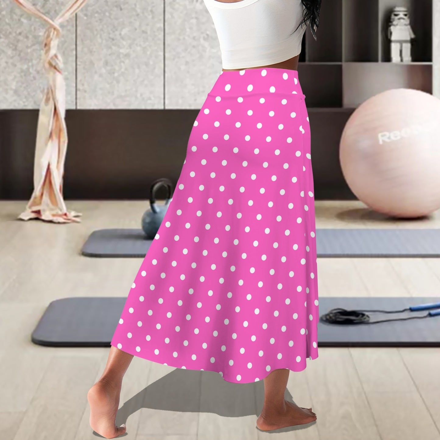 minniepinkwhite. midi skort