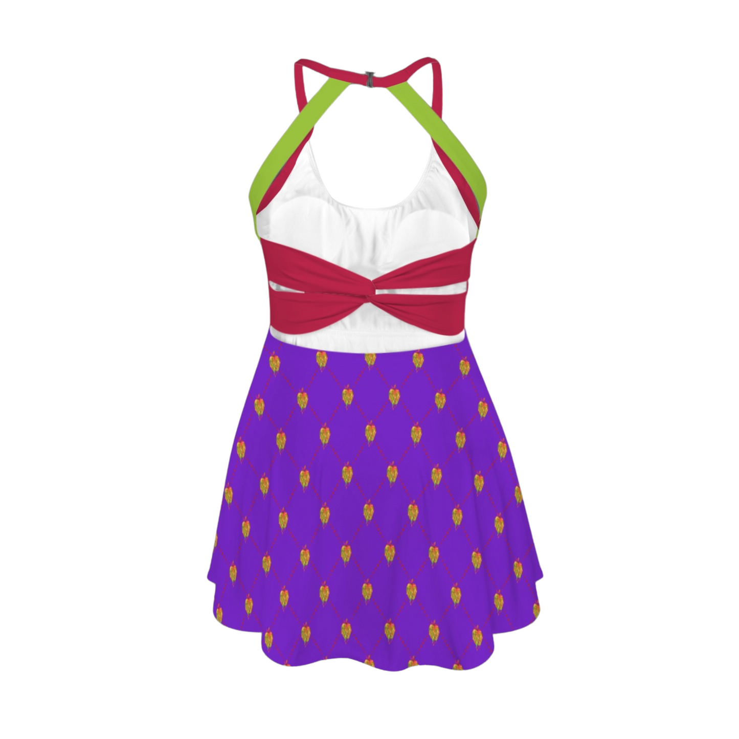 Evil Queen Open Back Flare Skirt Active Dress