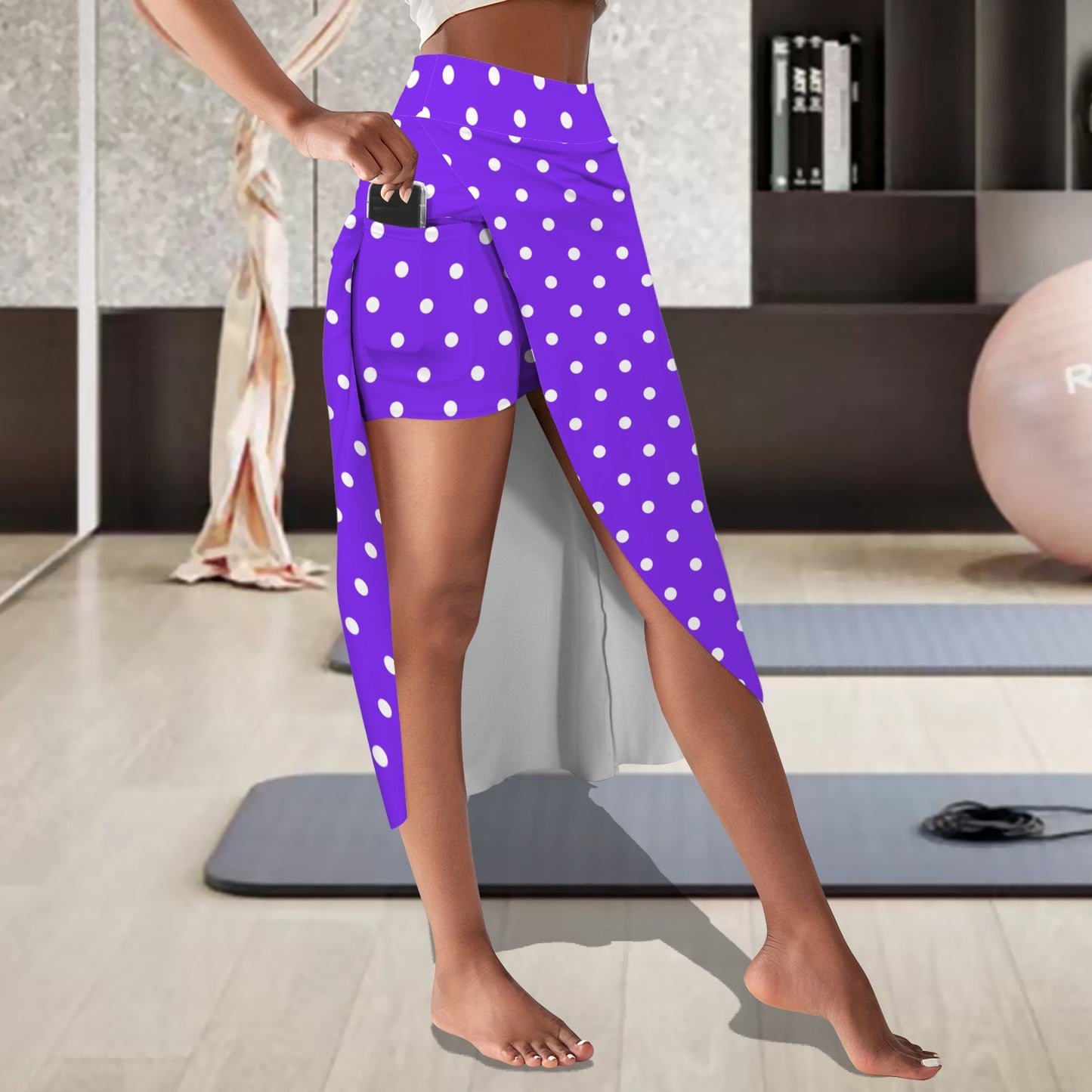 dotspurple. midi skort