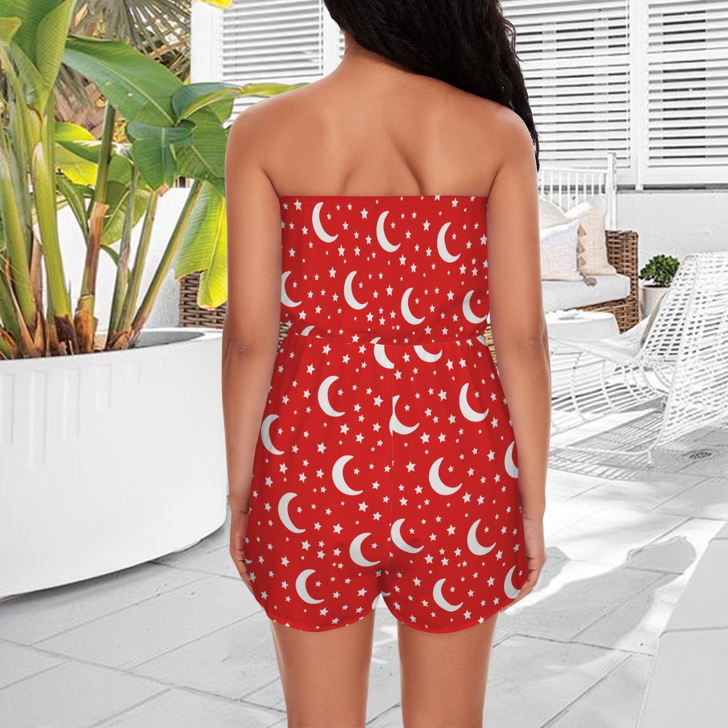 sorcererred. strapless romper