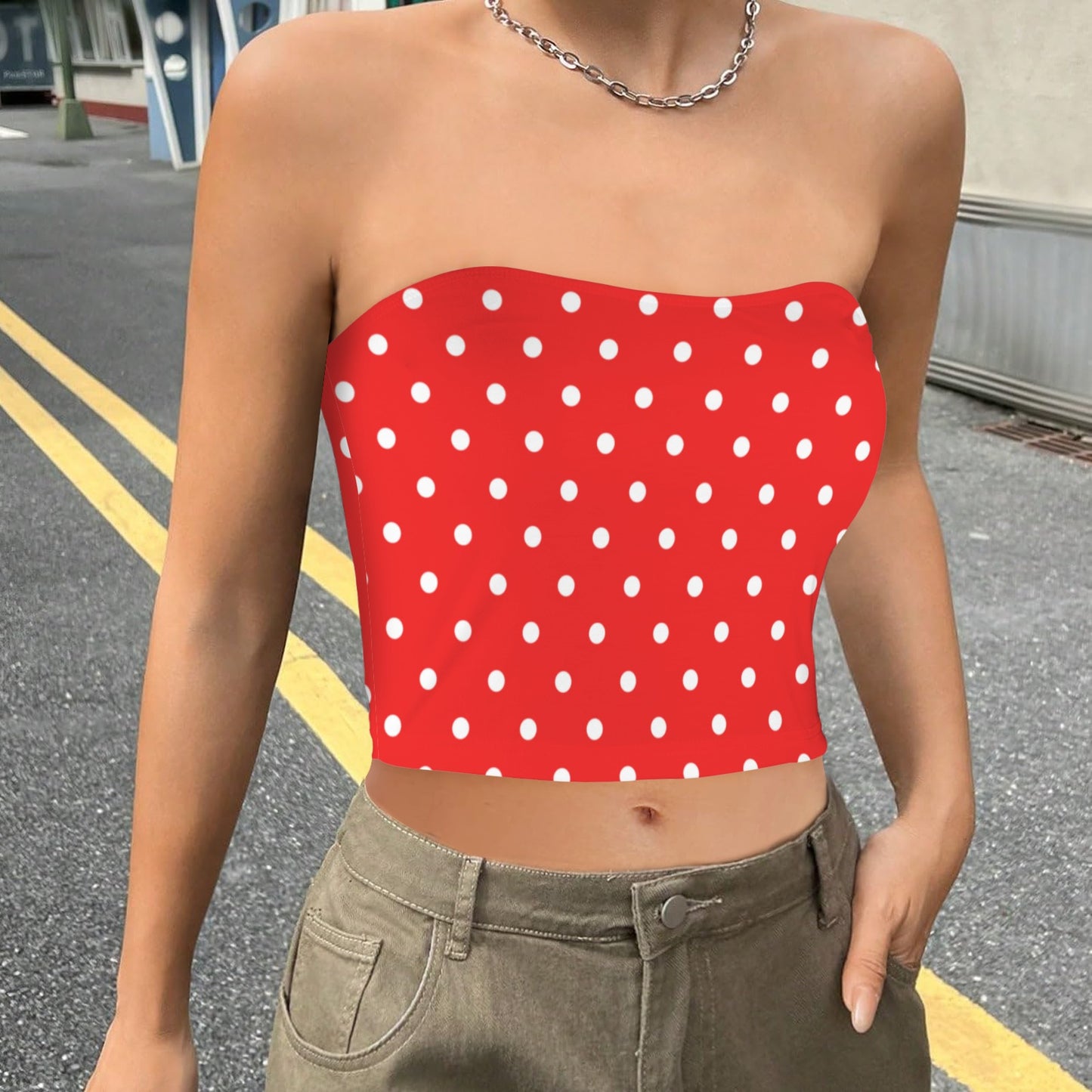 dotsred. crop tube