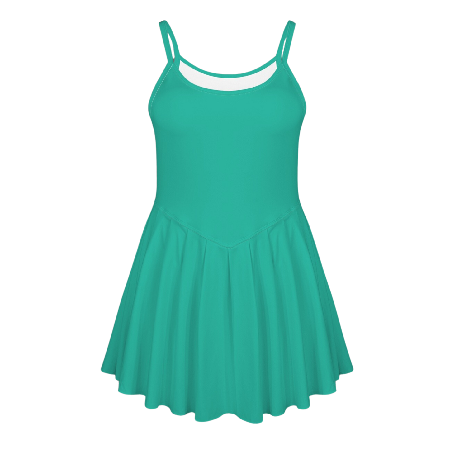 Fauna Green Pleat Skirt Active Dress