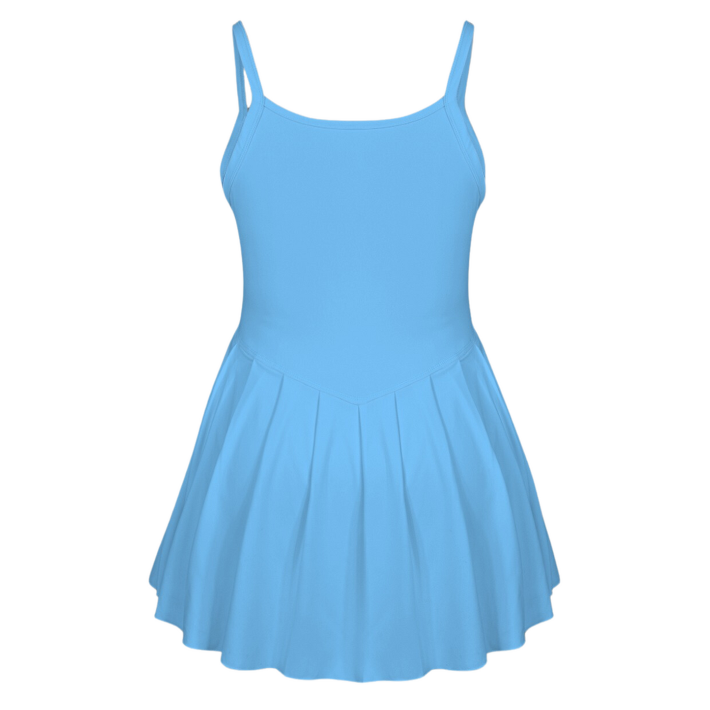 Genie Blue Pleat Skirt Active Dress