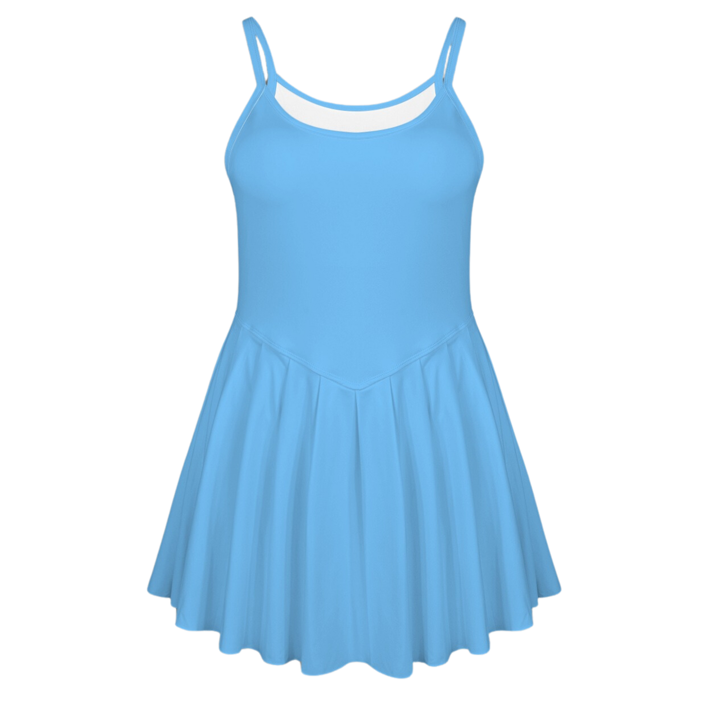 Genie Blue Pleat Skirt Active Dress