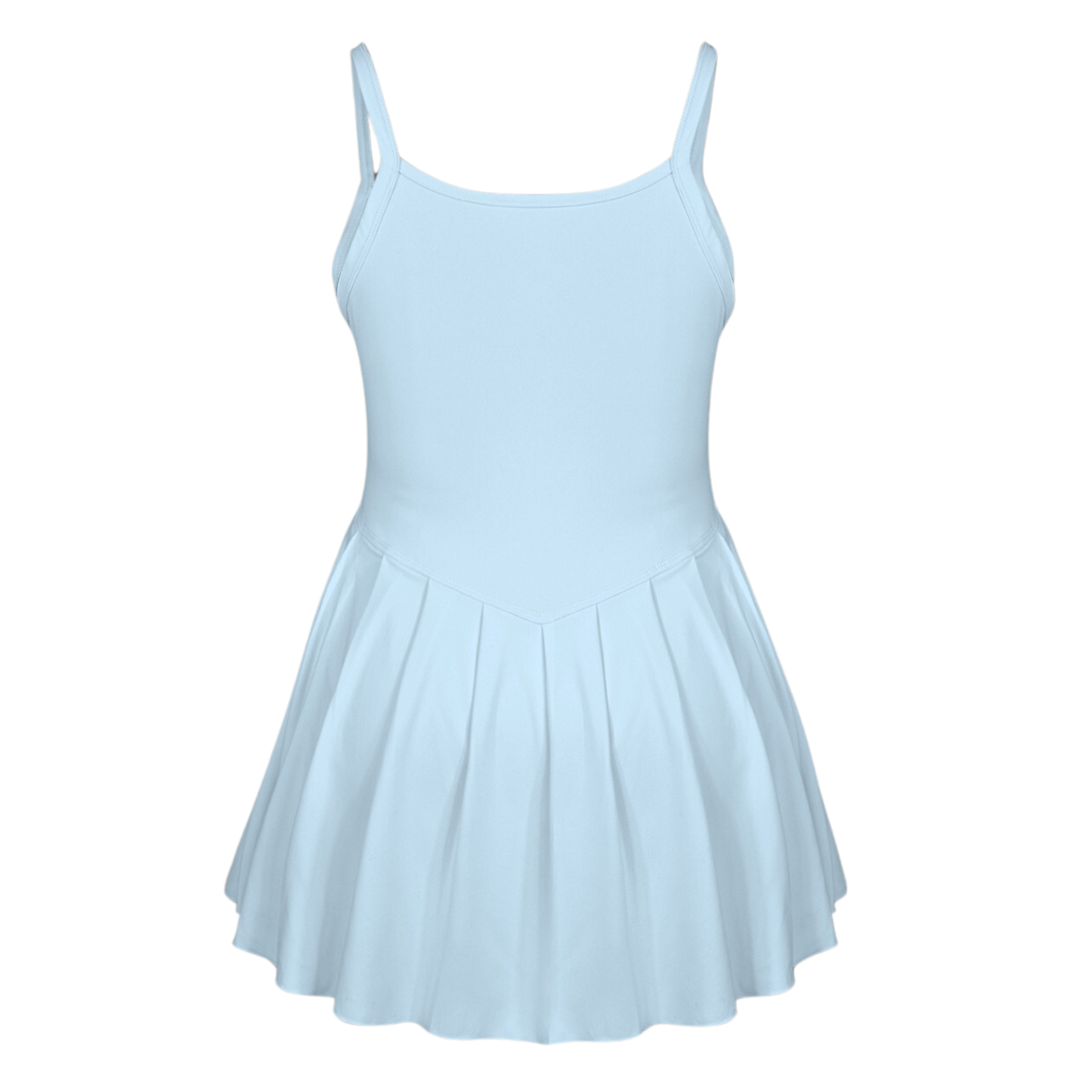 Glass Slipper Blue Pleat Skirt Active Dress