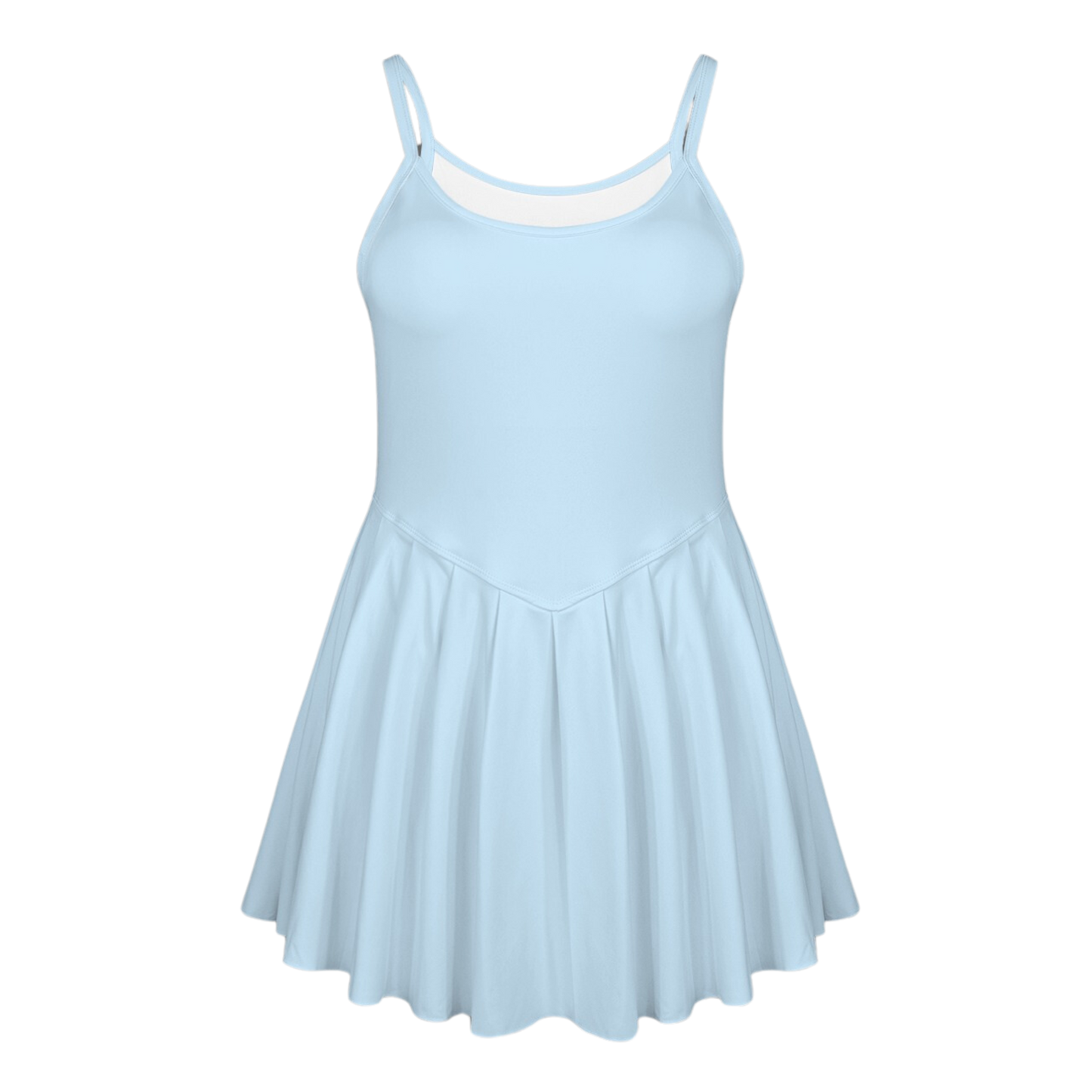 Glass Slipper Blue Pleat Skirt Active Dress