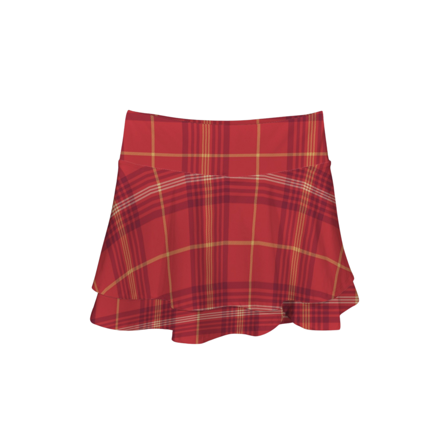 Houses Plaid Ruffle Active Skort