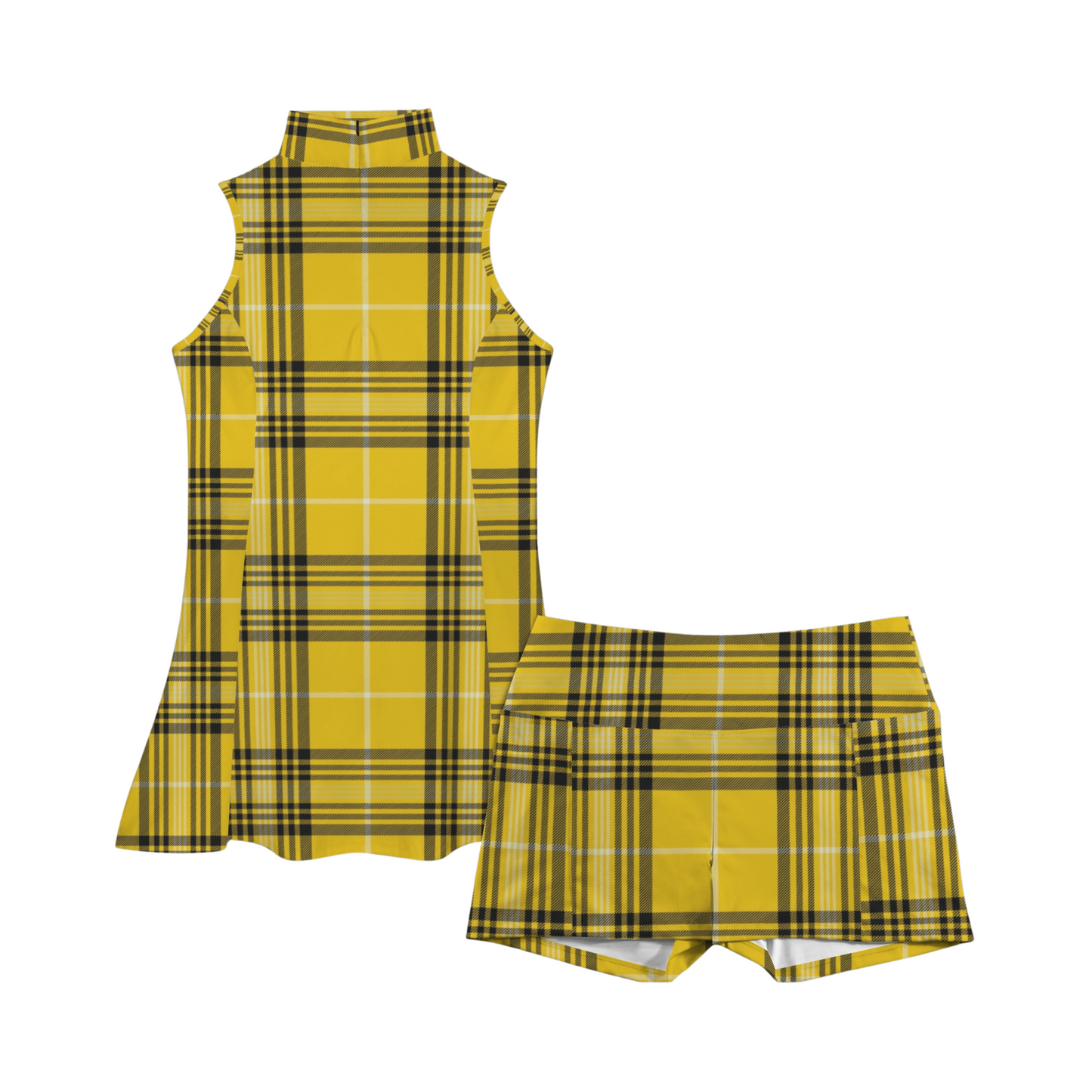 Houses Plaid Collared Active Dress