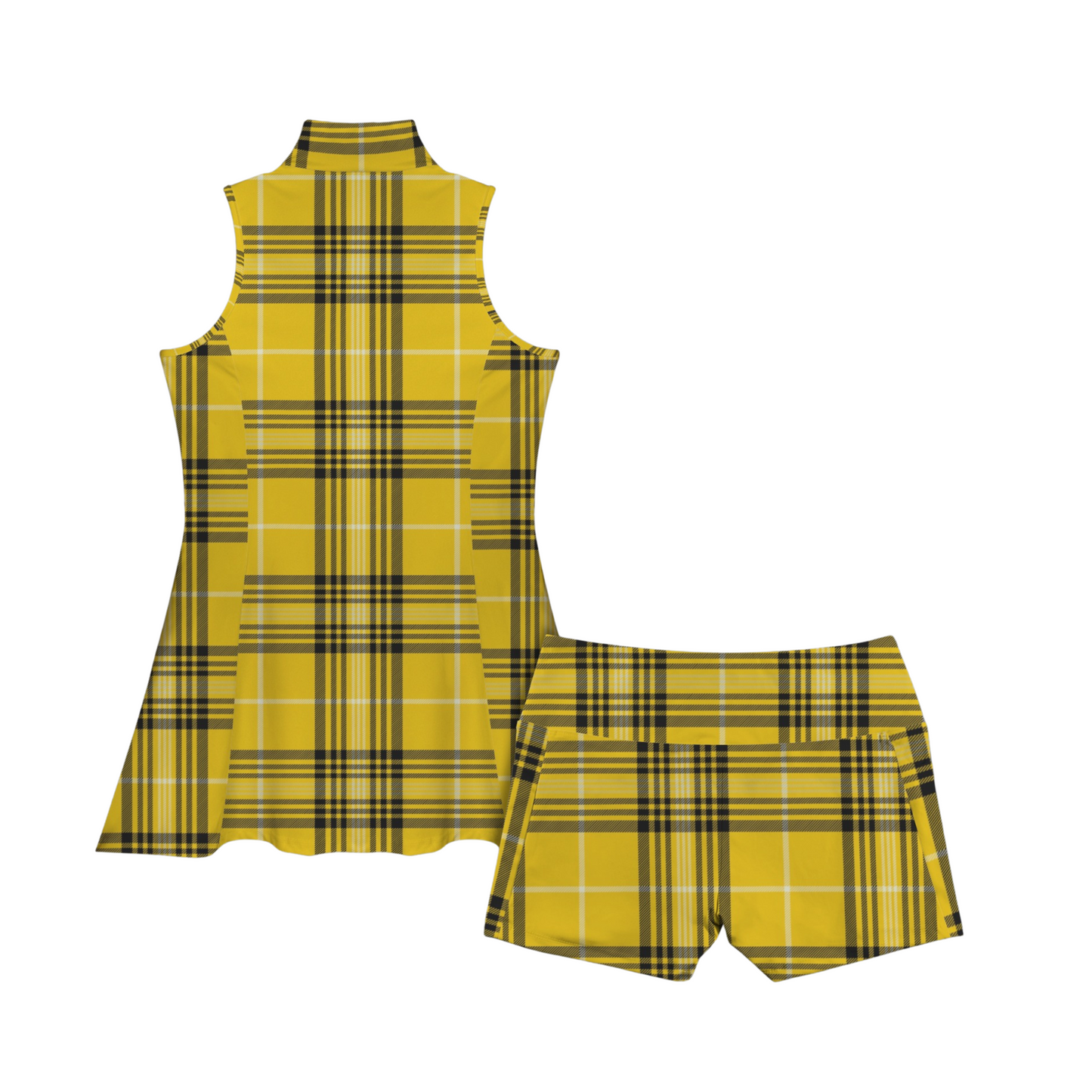 Houses Plaid Collared Active Dress
