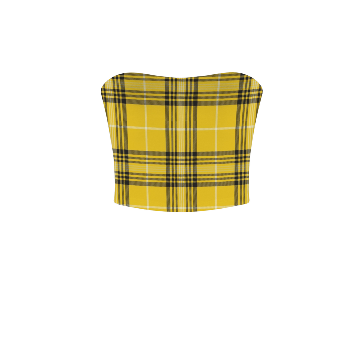Houses Plaid Crop Tube Top