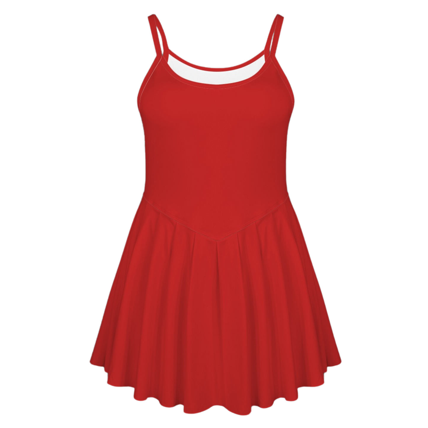 Incredible Red Pleat Skirt Active Dress