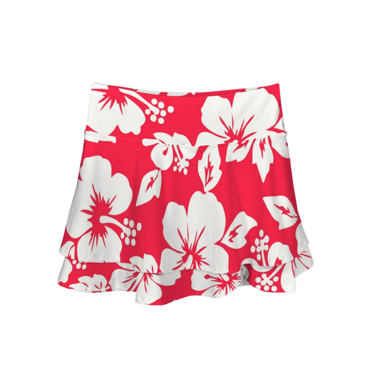 Ohana Hibiscus Ruffle Active Skort