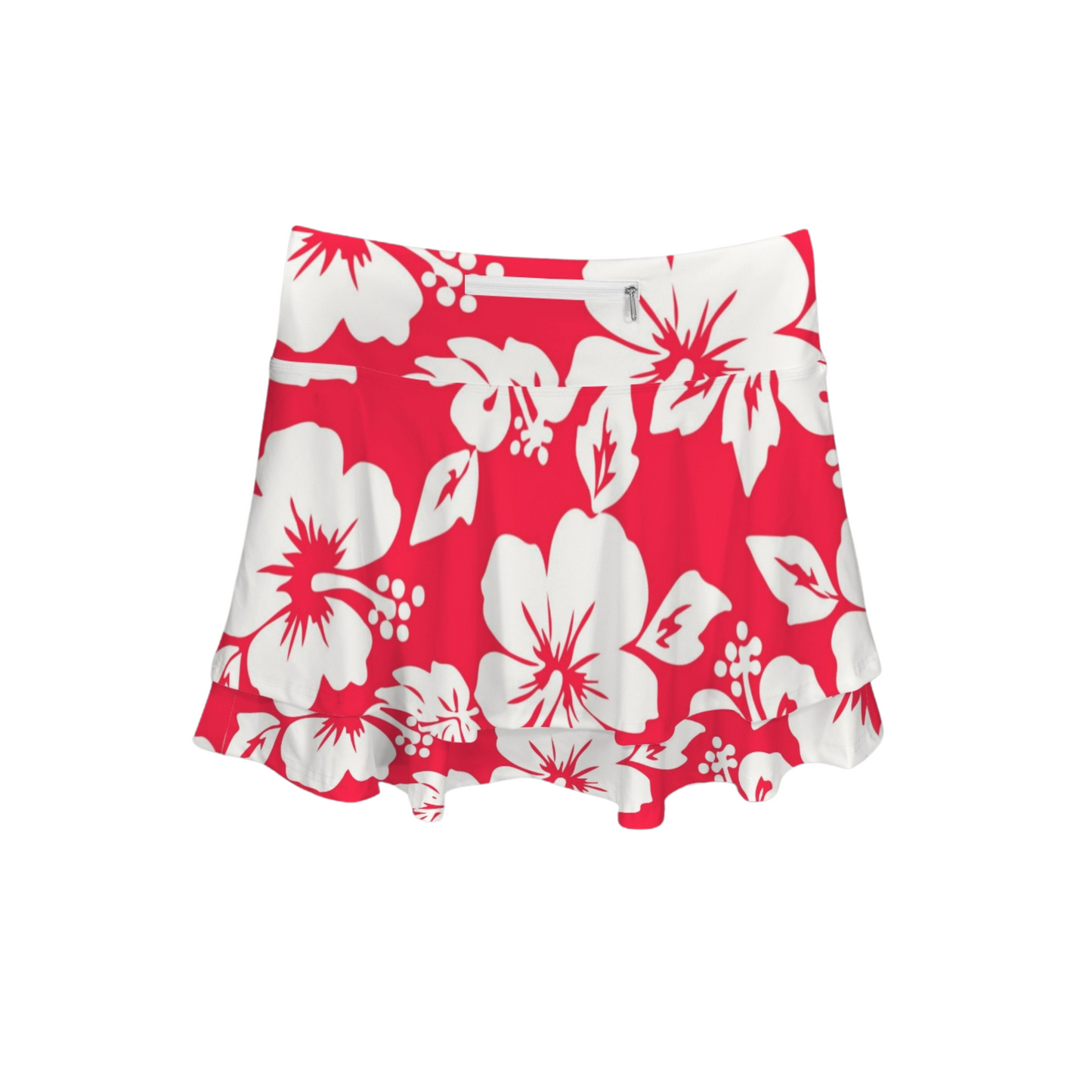 Ohana Hibiscus Ruffle Active Skort