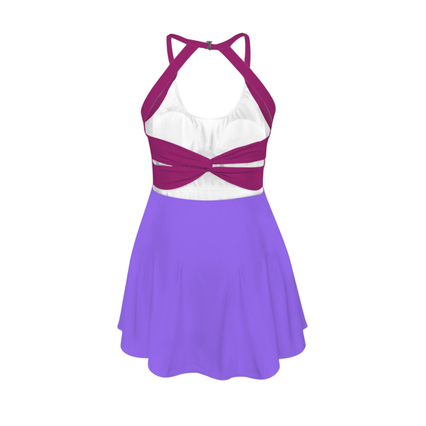 Meg Colorblock Open Back Flare Skirt Active Dress