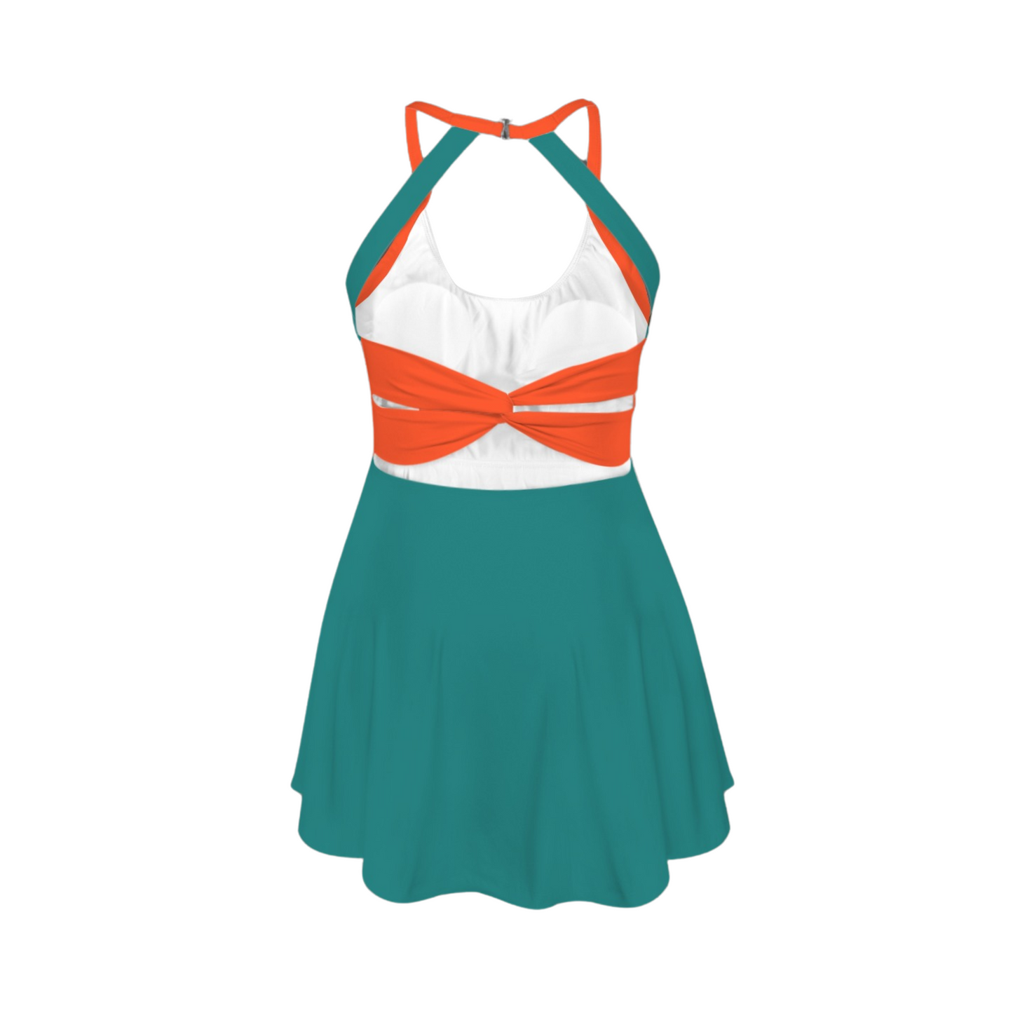 Merida Colorblock Open Back Flare Skirt Active Dress