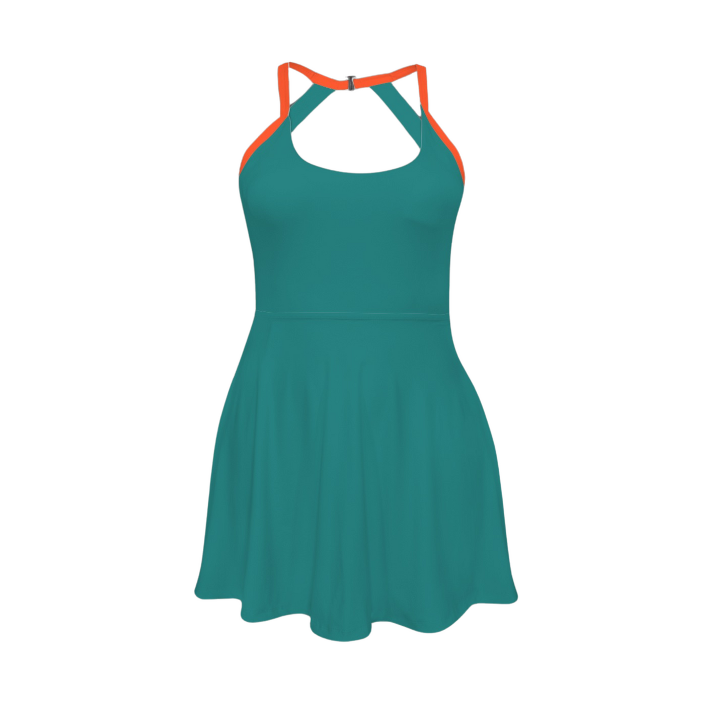 Merida Colorblock Open Back Flare Skirt Active Dress