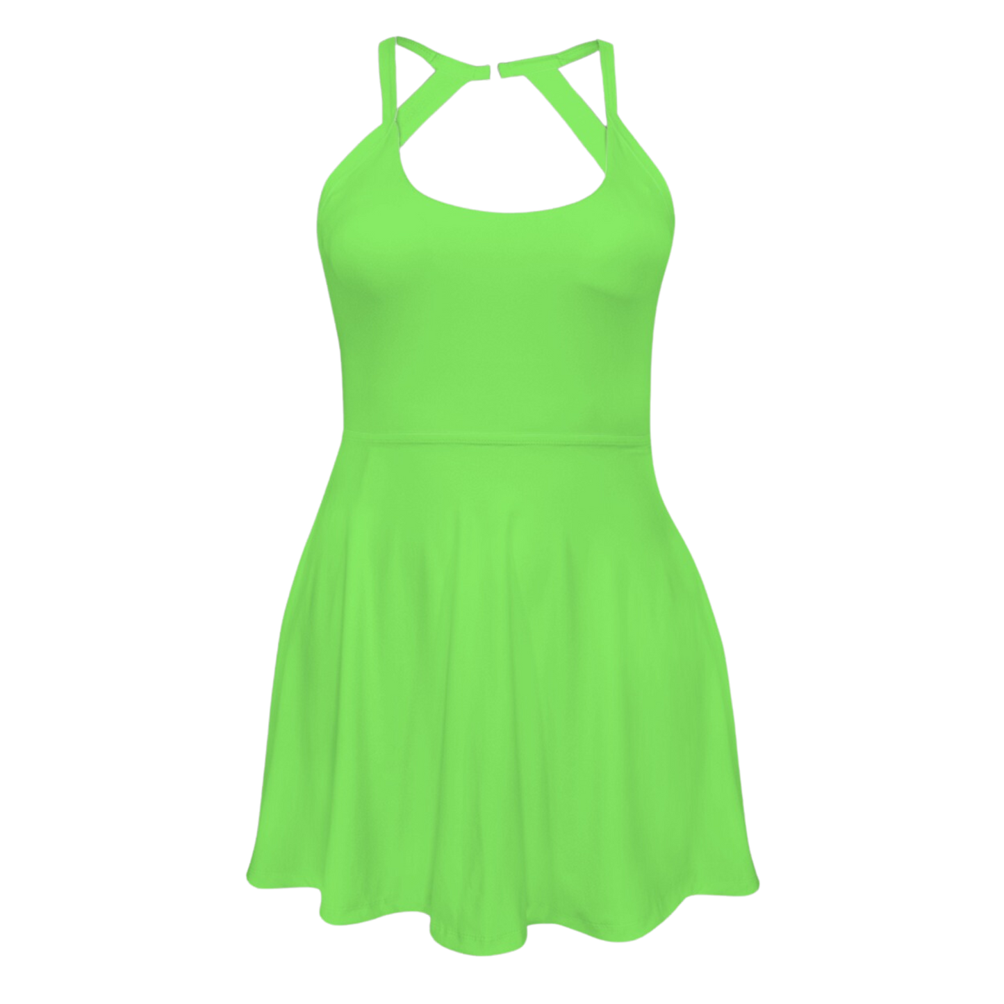 Mike W. Green Open Back Flare Skirt Active Dress