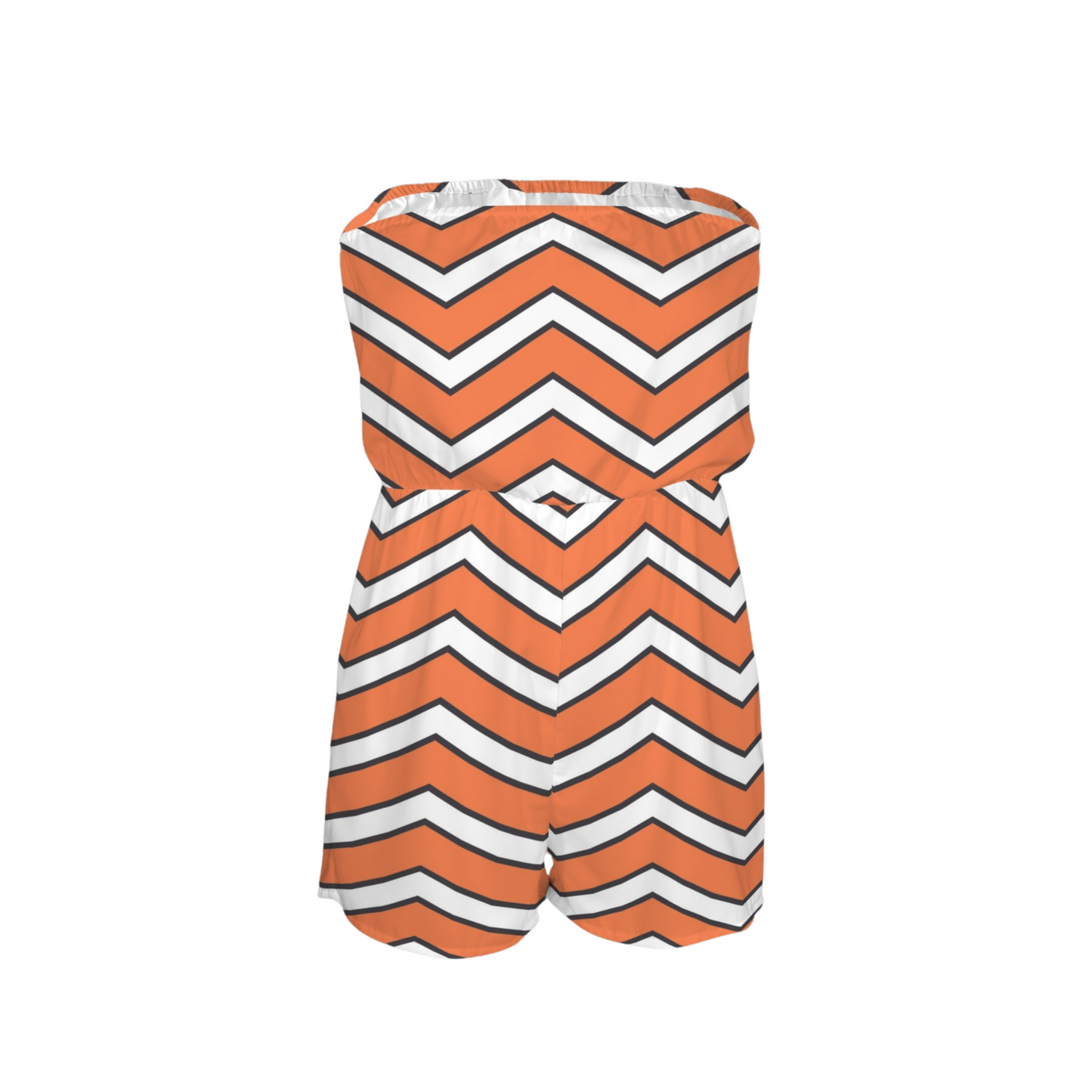 Clownfish Stripes Strapless Romper
