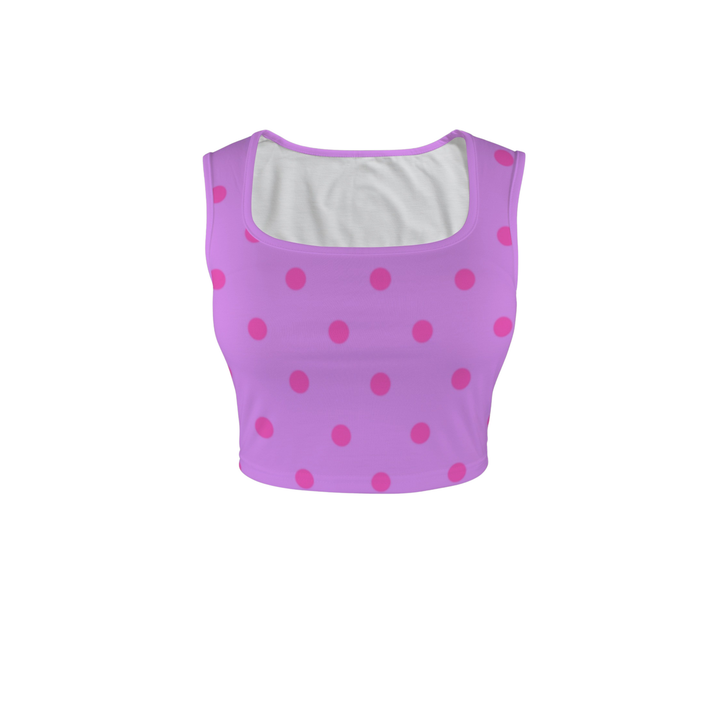 Minnie Dots Square Neck Crop Top