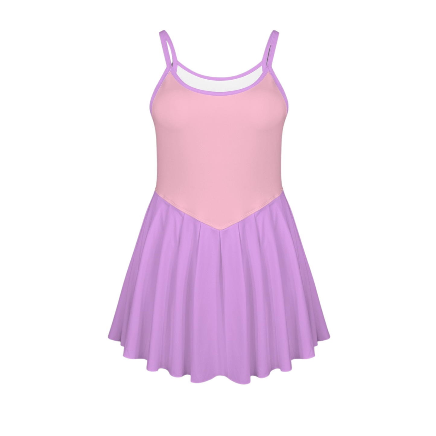 Rapunzel Colorblock Pleat Skirt Active Dress