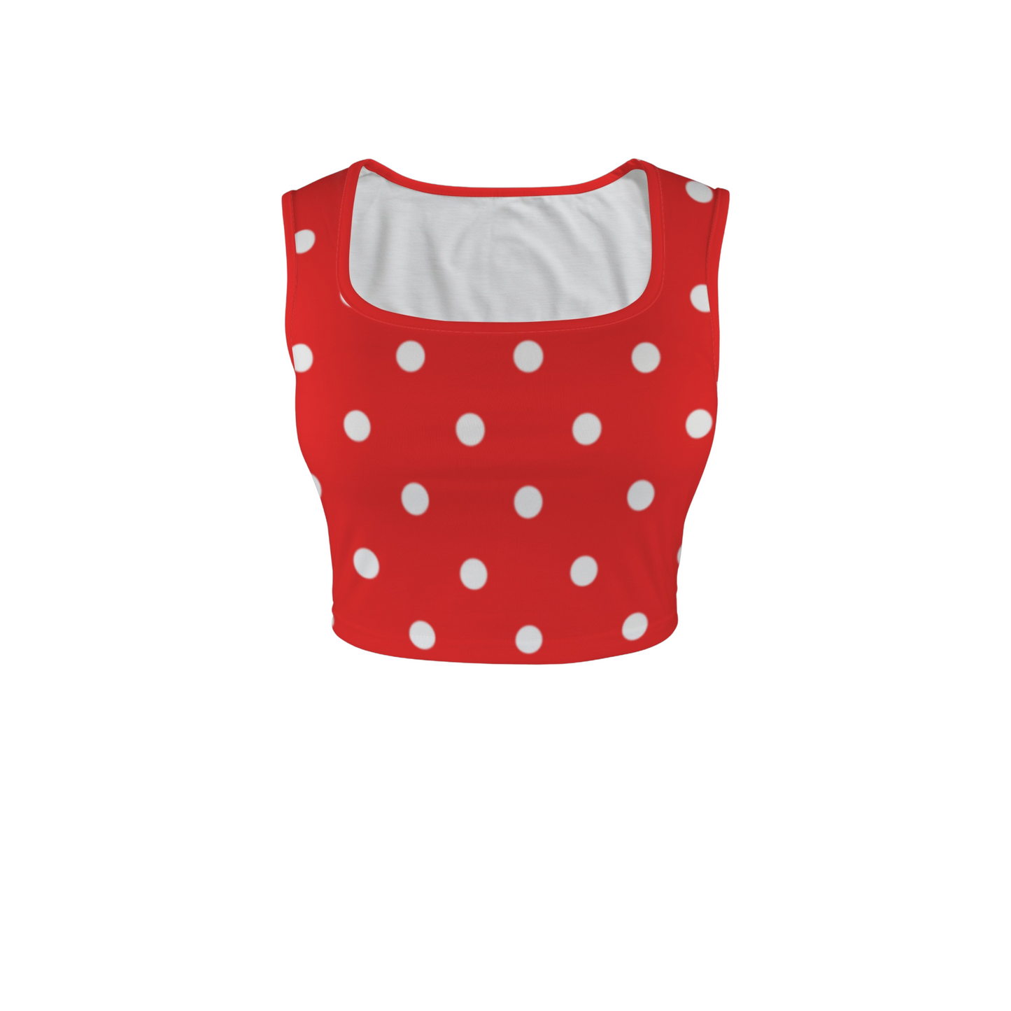 Minnie Dots Square Neck Crop Top