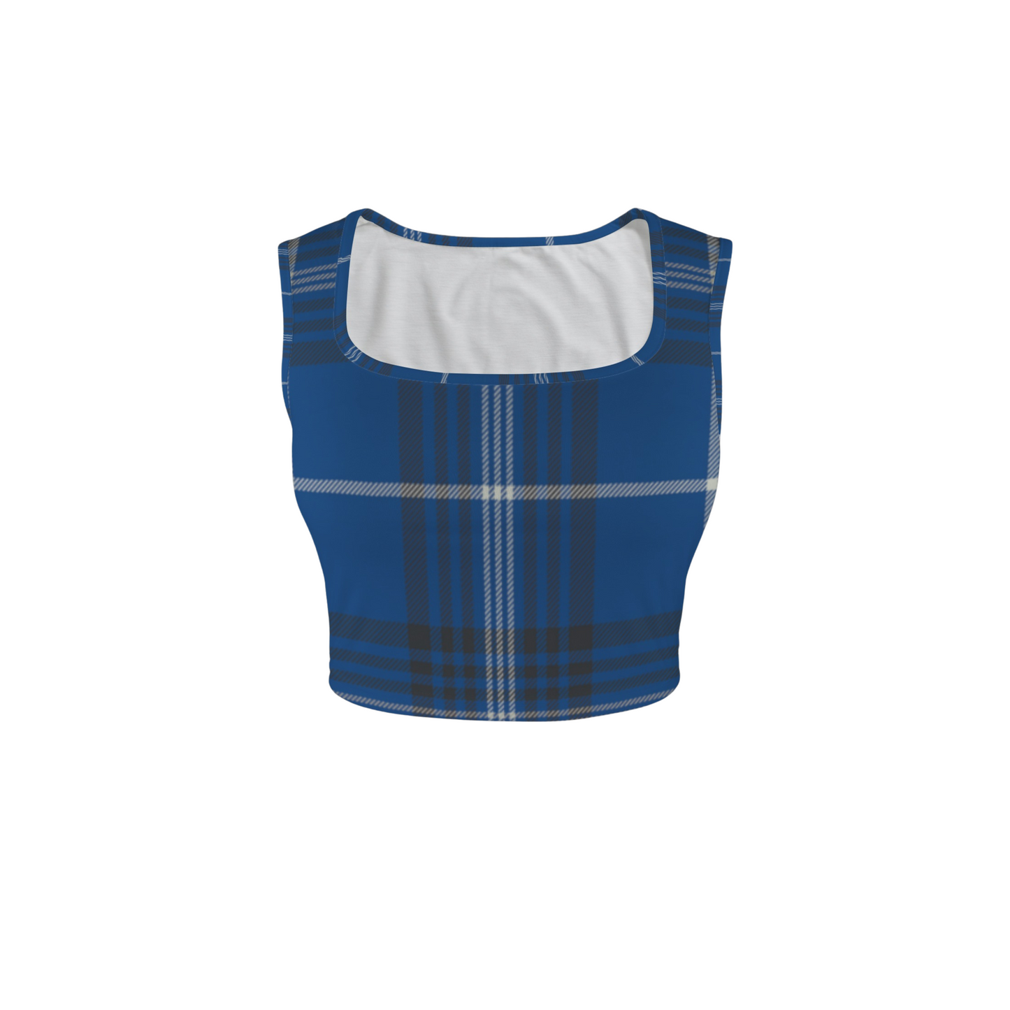 Houses Plaid Square Neck Crop Top