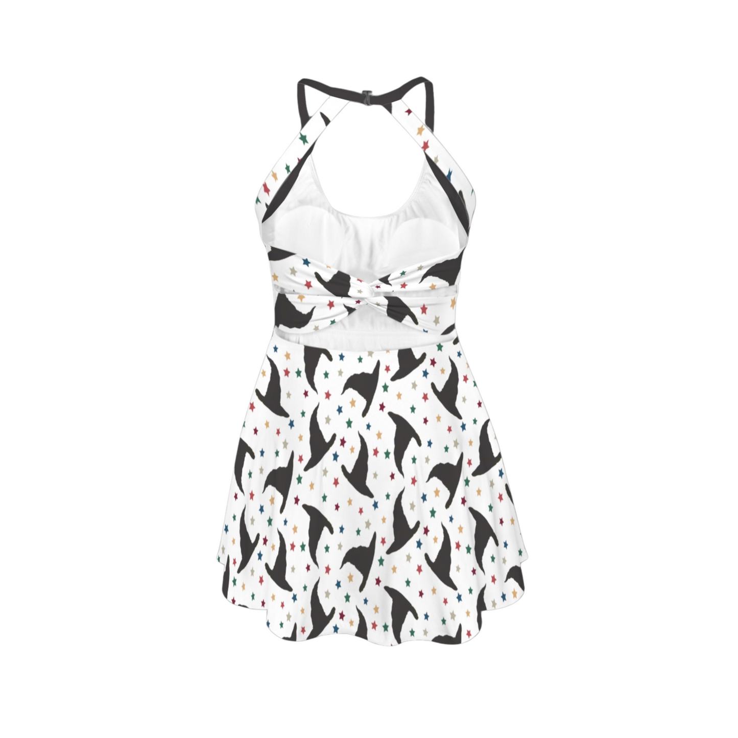 Sorting Hat Open Back Flare Skirt Active Dress