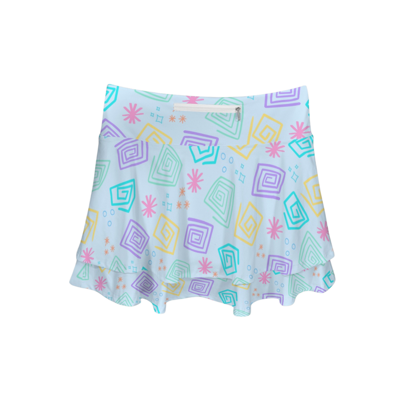 Spinning Teacups Ruffle Active Skort