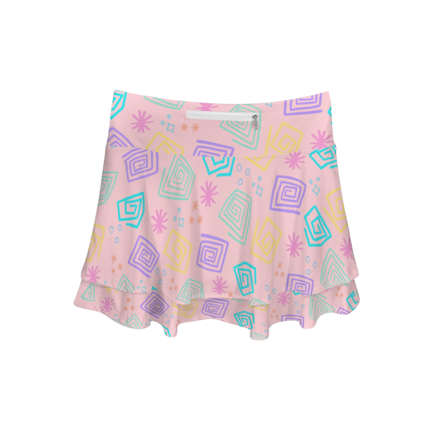 Spinning Teacups Ruffle Active Skort
