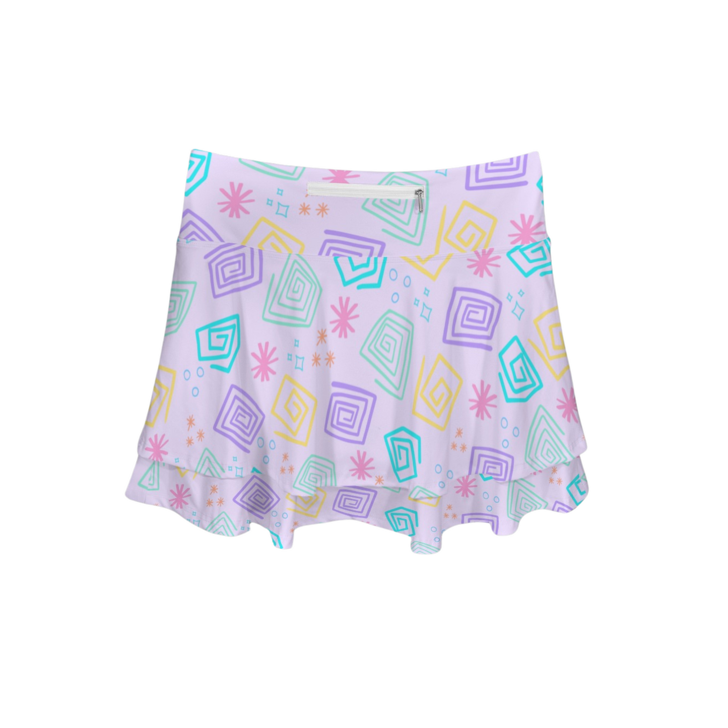 Spinning Teacups Ruffle Active Skort