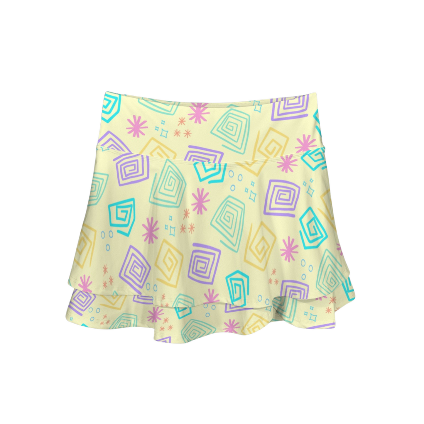 Spinning Teacups Ruffle Active Skort
